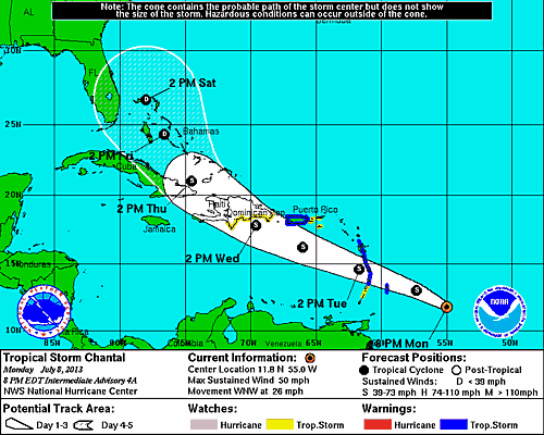 Tropical storm Chantal threatens the Lesser Antilles as ST Lucia ...